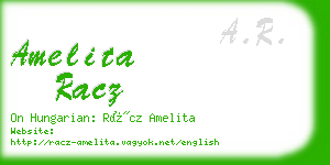 amelita racz business card